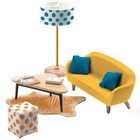 Мебель для кукольного дома Djeco «Оранжевая гостиная» - фото 300842079