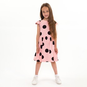 Платье для девочки, цвет чёрный/розовый, рост 122 см