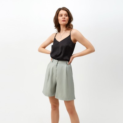 Шорты женские MINAKU: Enjoy, оливковые, размер 48