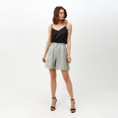 Шорты женские MINAKU: Enjoy, оливковые, размер 48