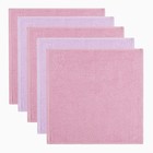 Набор салфеток махровых универсальных в корзинке Этель "Тропики" 30х30см-5шт,100% хлопок,340г/м2 7986987