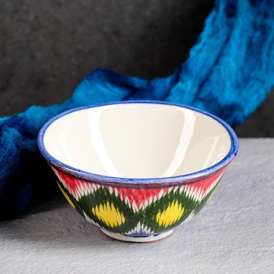 Пиала для чая Риштанская Керамика «Атлас», 250 мл, d=11 см, разноцветная