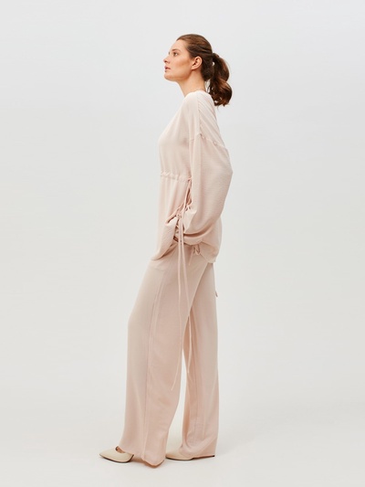Костюм женский (туника, брюки) MINAKU: Casual Collection, размер 44, бежевый