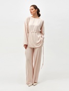 Костюм женский (туника, брюки) MINAKU: Casual Collection цвет бежевый, размер 48 - фото 41996485