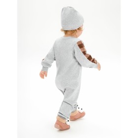 

Комбинезон детский с шапочкой Amarobaby Cell, серый, размер 86