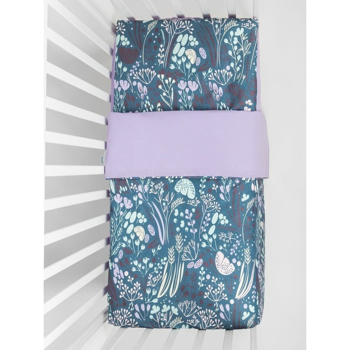 Комплект в кроватку 3 предмета AmaroBaby BABY BOOM Flower dreams, фиолетовый