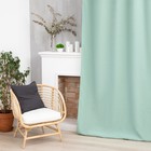 Штора портьерная «Этель. Структурная», 250×265 см, светло-зелёная - Фото 1