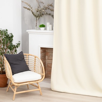 Штора портьерная «Этель. Структурная», 145×265 см, молочная