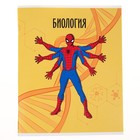 Тетрадь предметная 48 листов, клетка, "Биология", Человек-паук - фото 9788543