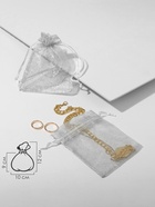 Мешочек подарочный «Тиснение», 10×12 см ( ± 1 см), бело-серебристый - Фото 4