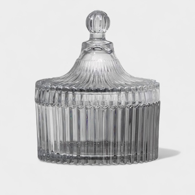 Сахарница Доляна «Царская», 250 мл, 10.5×13 см, стекло, серая