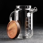 Кувшин для воды с крышкой «Эко. Флора», 650 мл, 9×16 см, стекло - Фото 2