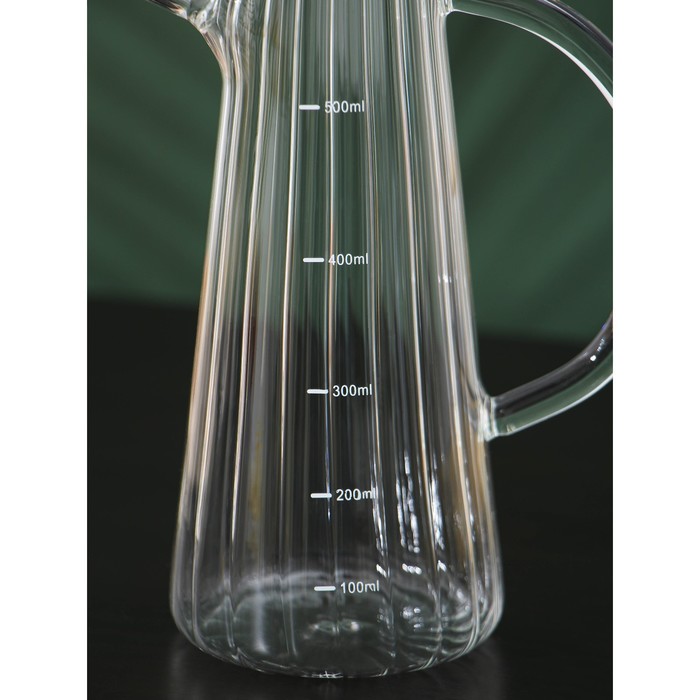 Бутылка стеклянная для соуса и масла с с мерной шкалой BellaTenero «Дафна», 500 мл, 14×22,5 см - фото 1908921377