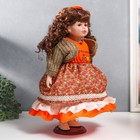 Кукла коллекционная керамика "Вера в платье с мелкими цветами и горчичном джемпере" 40 см - Фото 2