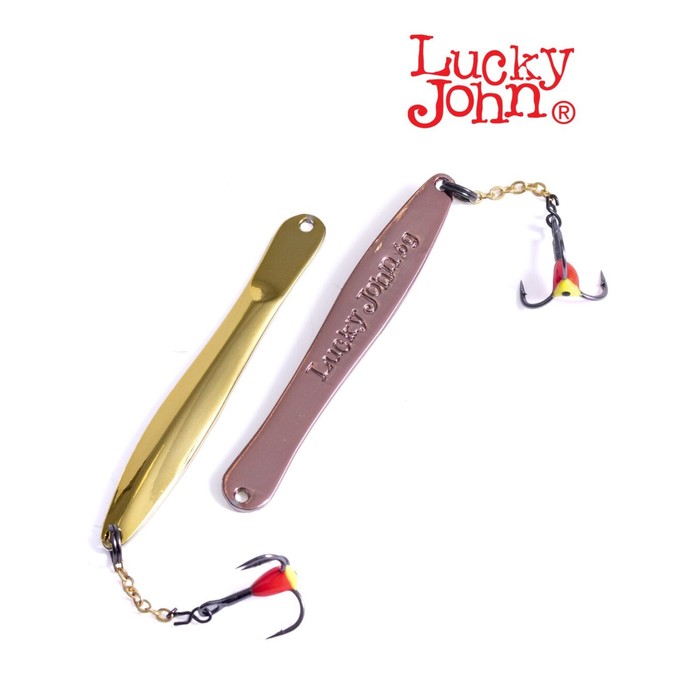 Блесна вертикальная зимняя Lucky John WALLE с цепочкой и крючком, 6 см, GC блистер