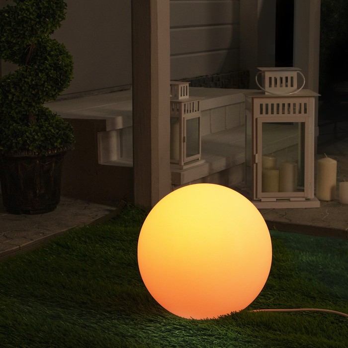 Светодиодный шар Minge, 20 см, IP65, 220 В, свечение RGB - фото 1907460625