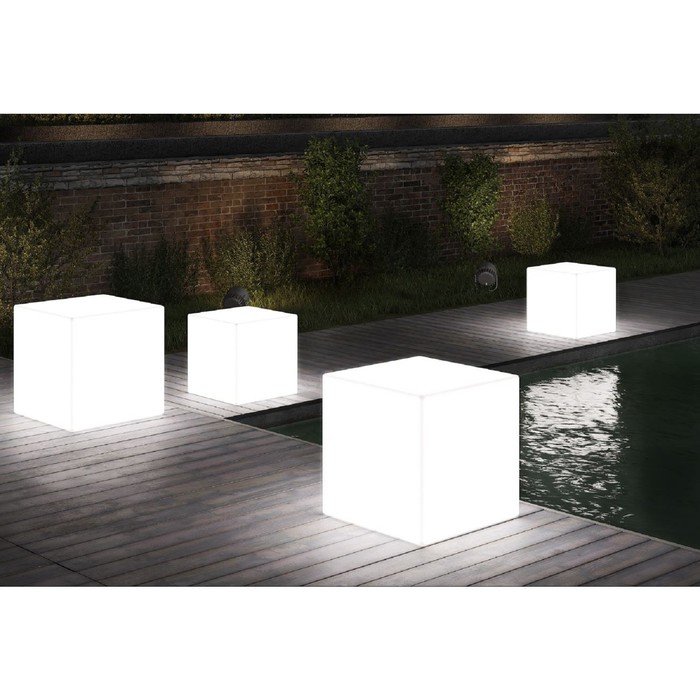 Светодиодный куб Piazza, 20 см, IP65, 220 В, свечение белое - фото 1907460702