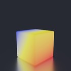 Светодиодный куб Piazza, 30 см, IP65, 220 В, свечение RGB - фото 4225725