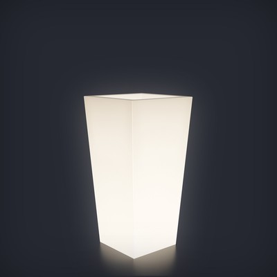 Светодиодное кашпо Quadrum S, 26 × 55.5 × 26 см, IP65, 220 В, свечение белое