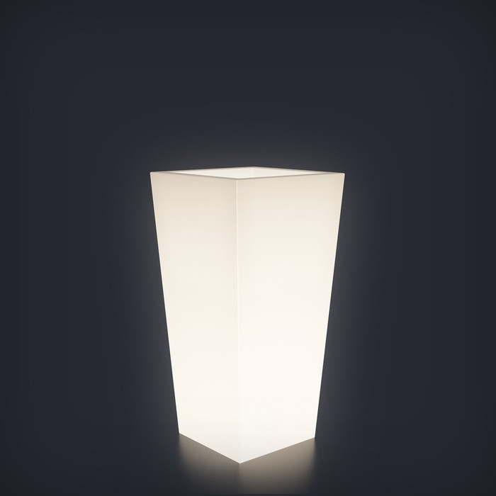 Светодиодное кашпо Quadrum S, 26 × 55.5 × 26 см, IP65, 220 В, свечение белое - Фото 1