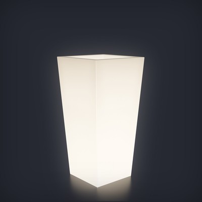 Светодиодное кашпо Quadrum M, 30 × 66 × 30 см, IP65, 220 В, свечение белое