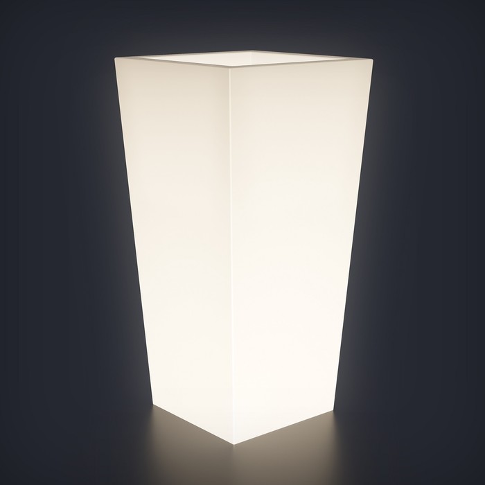 Светодиодное кашпо Quadrum XL, 40 × 90 × 40 см, IP65, 220 В, свечение белое - Фото 1