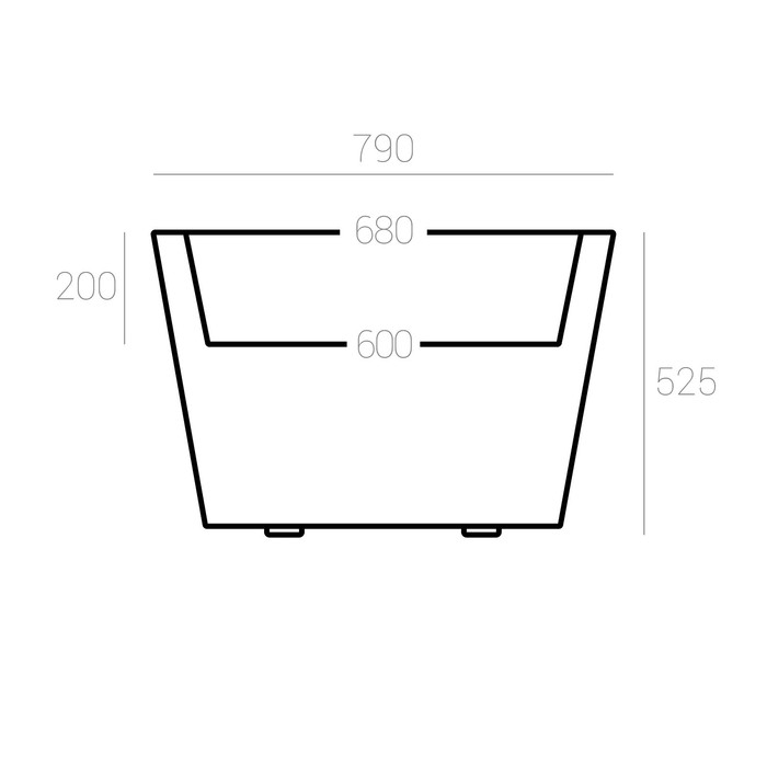 Светодиодное кашпо Cone mini, 79 × 52.5 × 79 см, IP65, 220 В, свечение белое - фото 1907461123