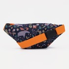 Сумка поясная на молнии, цвет чёрный - Фото 2