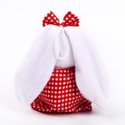 Мягкая игрушка «Зайка с бантом в горох» - Фото 3