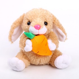 Мягкая игрушка «Кролик с морковкой», 17 см