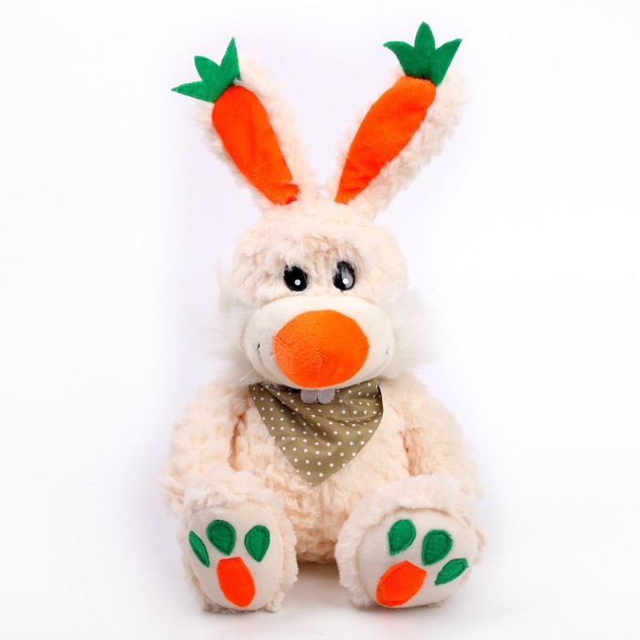 Мягкая игрушка «Кролик», с морковками, цвета МИКС