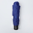 Зонт механический «Однотонный», 3 сложения, 8 спиц, R = 48 см, цвет синий - Фото 12