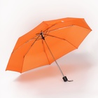 Зонт механический «Однотонный», 3 сложения, 8 спиц, R = 48 см, цвет оранжевый - Фото 4