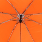 Зонт механический «Однотонный», 3 сложения, 8 спиц, R = 48 см, цвет оранжевый - Фото 7