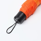Зонт механический «Однотонный», 3 сложения, 8 спиц, R = 48 см, цвет оранжевый - Фото 10
