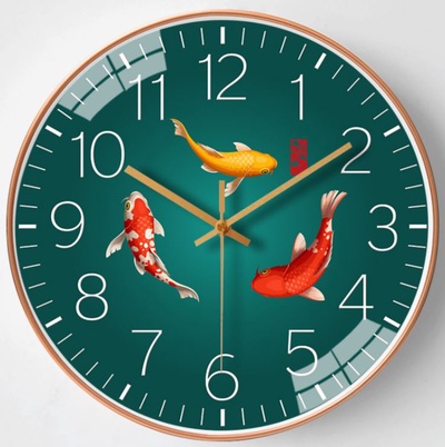 Часы настенные интерьерные «Рыбки», бесшумные, d=30 см, от батарейки 1хАА