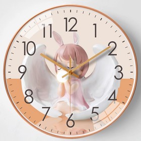Детские настенные часы 'Ангелочек', плавный ход, d-30 см