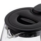 Чайник электрический Vitek VT-7091, стекло, 1.7 л, 2200 Вт, чёрно-серебристый - фото 51496817