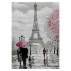 Картина-холст на подрамнике "Любовь в Париже" 50х70 см - фото 8619181