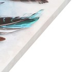 Картина-холст на подрамнике "Голубые перья" 50х70 см - Фото 2