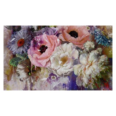 Картина-холст на подрамнике "Нежные цветы" 60х100 см