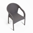 Кресло садовое «Ротанг», пластик, 64×58.5×84 см, серое - Фото 2