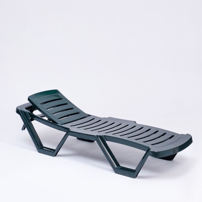 Шезлонг «Новый Свет», 187×63×43 см, зелёный