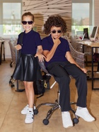 Футболка поло детская MINAKU: Basic line, тёмно-синяя, рост 110 см - Фото 10