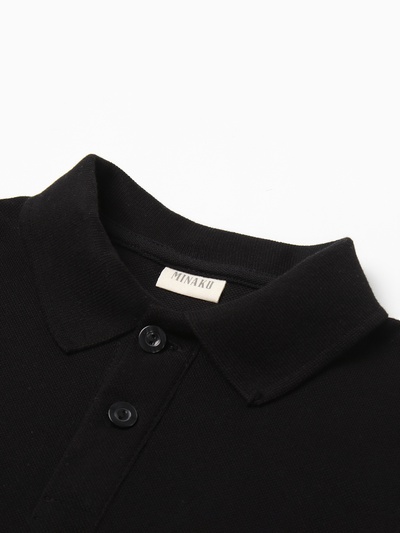 Футболка поло детская MINAKU: Basic line, чёрная, рост 98 см