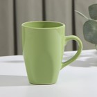Кружка керамическая Доляна «Пастель», 280 мл, цвет зелёный - фото 301443563