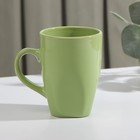 Кружка керамическая Доляна «Пастель», 280 мл, цвет зелёный - Фото 2