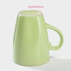 Кружка Доляна «Пастель», 280 мл, керамика, зелёная - Фото 3