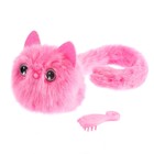 Игрушка интерактивная «Мой котёнок», браслет, свет, звук, цвет розовый - фото 10016717