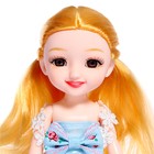 Кукла шарнирная «Есения» в платье, блондинка - фото 26856963